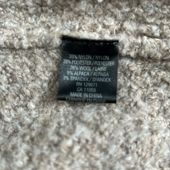 360 SWEATER Beige Long Sleeve Open Front Cardigan Size Small - Picture 5 of 8